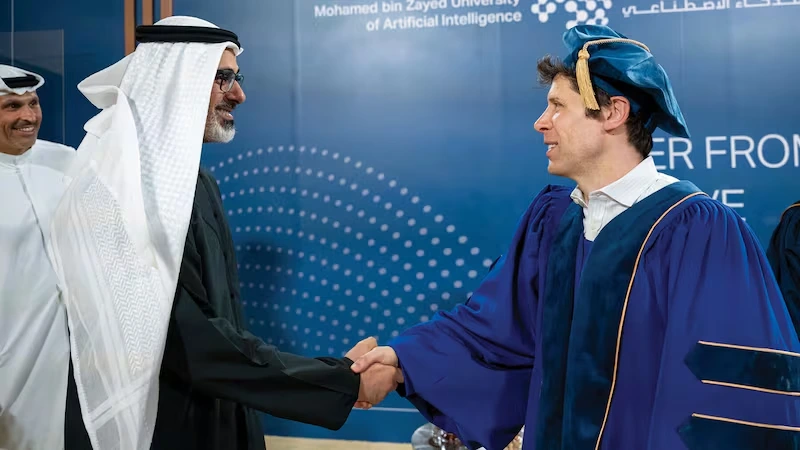 Mohamed bin Zayed University of Artificial Intelligence awards Sam Altman the first honorary doctorate in its history.